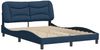 vidaXL Bettgestell ohne Matratze "Hvar" Blau 140x200 cm Stoff 3207778 Bild 3