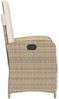 vidaXL Gartensessel mit Fußteil Verstellbar Beige Poly Rattan 365188 Bild 5