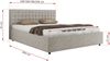 Polsterbett mit Holzlattenrost Doppelbett PAVO CLASSIC, hohe Kopfteil, Bettkasten mit Gasdruckfeder Foam Matratze - 160 x 200 cm - Hellgrau Strukture - MIRO LUX Bild 4