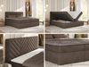 Boxspringbett AVERTA 140 x 200 cm mit Bettkasten und Topper, Doppelbett mit Bonnell-Federkernmatratze, gepolstertem Kopfteil, Stauraum, modernes Schlafzimmer Bett - Braun Velvet - H4 Bild 2