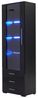 BlingBin Vitrine Hochglanzvitrine Glasvitrine Standvitrine mit LED-Beleuchtung (Aufbewahrungsschrank mit 3 Schubladen und 1-Tür, Gehärtetem Glas + Acryl, 1-St, Größe: 60*35*180cm, Tragfähig: 30kg, Bücherschrank) Vitrinenschränke für Wohnzimmer, Arbeits... Bild 4