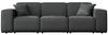 Gartensofa Loungesofa Sofa 3-Sitzer SUMMER wetterfester Stoff NXL Anthrazit Bild 2