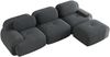 Modulares Ecksofa, H 75 x T 298 x B 178 cm variabel, Grau Cordstoff, 32D hochelastische Polsterung, geschwungene Armlehnen, montagefrei Bild 5