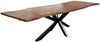 Baumkantentisch Akazie nougatfarben 160 (260) x 90 cm Ansteckplatten Spider-Gestell schwarz JANOSH 141772271 Bild 1