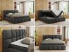 Boxspringbett mit dekorativem Kopfteil, Doppelbett mit zwei 7 Härtezonen Multipocket-Matratzen, Bettkästen, Polsterbett - NIRA - 160 x 200 cm - Dunkelgrau Velours - H4 Bild 2