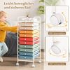 Rollwagen mit 10 Stapelbaren Schubladen Rollcontainer Badrollwagen Badtrolley Macaron Bunt Bild 4