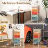 Rollwagen mit 10 Stapelbaren Schubladen Rollcontainer Badrollwagen Badtrolley Macaron Bunt Bild 3