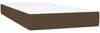 Einzelbett, Polsterbett mit Matratze Stoff Dunkelbraun 100x200 cm Bild 5