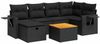 vidaXL 7-tlg. Garten-Sofagarnitur mit Kissen Schwarz Poly Rattan 3325814 Bild 2