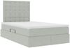 vidaXL Aufbewahrungsbett mit Matratze Hellgrau 120 x 200 cm Samt 3372141 Bild 5