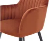 Vente-unique - ELEANA Stuhl SamtStoff Rot - B 59 cm x H 82 cm x L 58 cm Bild 5