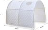 Hochbett mit Lattenrost 90x200 cm Grau Kinderbett Tunnel Vorhang Sterne Holz Kiefer Jugendbett Bild 4