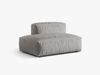Micadoni Ecksofa-Modul Martina 1-Sitzer Links Strukturierter Stoff Hellgrau Bild 2