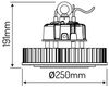 150W LED Hallenstrahler Neutralweiß 4000K Ø25cm 19500lm 60° UFO High Bay Industriebeleuchtung,Hallenbeleuchtung, Werkstattstrahler Wasserdicht IP65 Bild 3