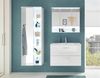 Hochschrank >Bella< in Weiß aus Glas - 55x160x30cm (BxHxT) Bild 4
