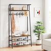 GarveeMore Garderobenständer Garderobenständer Kleiderständer mit Schuhbank,4-in-1 Design Garderobe Bild 1