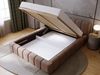 GRAINGOLD Orio Doppelbett 120x200, Polsterbett mit Kopfteil, Bettkasten, Velour-Stoff, Braun Bild 5