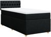 vidaXL Boxspringbett mit Matratze Schwarz Stoff 3286861 Bild 2