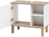Waschbeckenschrank Unterschrank Waschtischkommode Badschrank WBU PADUA weiß glanz Eiche Nb. Bild 5