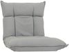 Bodensessel HWC-N44, Relaxsessel Bodenkissen Bodensofa Klappsessel 6 Relaxpositionen, stabiles Gestell Samt ~ hellgrau Bild 5
