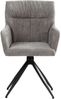 6 Stühle Esszimmer Küchenstühle Leinen Grau Drehstühle Esszimmerstühle Drehbar Esszimmerstuhl mit Armlehne Dreh Sessel Modern Polsterstuhl Bild 4