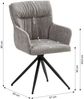 6 Stühle Esszimmer Küchenstühle Leinen Grau Drehstühle Esszimmerstühle Drehbar Esszimmerstuhl mit Armlehne Dreh Sessel Modern Polsterstuhl Bild 3