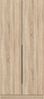Kleiderschrank 2-türig (B/H/T: 80x180x52 cm) in Sonoma Eiche Nachbildung Bild 2