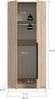 Kleiderschrank 2-türig (B/H/T: 80x180x52 cm) in Sonoma Eiche Nachbildung Bild 5
