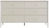 Vente-unique - CALITARO Kommode Holz, Platte Beige - B 40 cm x H 82 cm x L 140 cm Bild 3