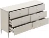 Vente-unique - CALITARO Kommode Holz, Platte Beige - B 40 cm x H 82 cm x L 140 cm Bild 4