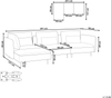 Modul Ecksofa 3-Sitzer EGERIS Stoff Beige rechtsseitig Bild 2