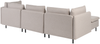 Modul Ecksofa 3-Sitzer EGERIS Stoff Beige rechtsseitig Bild 5