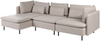 Modul Ecksofa 3-Sitzer EGERIS Stoff Beige rechtsseitig Bild 4