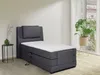 Vente-unique - CASTEL Bett Stoff Grau - B 123 cm x H 125 cm x L 218 cm Bild 2