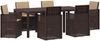 vidaXL Garten Essgruppe mit Kissen 7 pcs Braun und Taupe PP 3430077 Bild 2