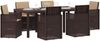 vidaXL Garten Essgruppe mit Kissen 7 pcs Braun und Taupe PP 3430077 Bild 3
