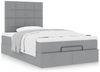 vidaXL Ottoman-Bett mit Matratze Hellgrau 120x190 cm Stoff 3313140 Bild 4