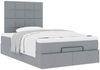 vidaXL Ottoman-Bett mit Matratze Hellgrau 120x190 cm Stoff 3313140 Bild 5