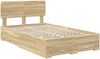 vidaXL Bettrahmen mit Kopfteil Sonoma-Eiche 135 x 190 cm Holzwerkstoff 3412384 Bild 4