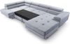 AX LIVING Arborio XL Wohnlandschaft XXL U Form Sofa Hellgrau 352 cm L Bild 4