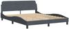 vidaXL Bett mit Matratze "Dover" Dunkelgrau 160x200 cm Samt 3208432 Bild 4