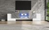 TV-Schrank 180 x 40 x 46,5 cm in Weiß/Grau aus MDF mit LED-Beleuchtung Bild 3