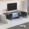 TV-Schrank 180 x 40 x 46,5 cm in Weiß/Grau aus MDF mit LED-Beleuchtung Bild 2