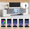 TV-Schrank 180 x 40 x 46,5 cm in Weiß/Grau aus MDF mit LED-Beleuchtung Bild 5