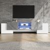 TV-Schrank 180 x 40 x 46,5 cm in Weiß/Grau aus MDF mit LED-Beleuchtung Bild 4