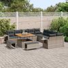 vidaXL Gartensofa-set mit Kissen mit Speicher 13 pcs Grau Poly-Rattan 3363748 Bild 3