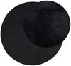vidaXL Teppich OVIEDO Kurzflor Schwarz Ø 160 cm 375568 Bild 3