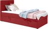 99rooms Larni Boxspringbett Kunstleder MADRYT Rot 80x200 cm Bild 3