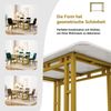 Esstisch mit MDF-Tischplatte & goldenem Metallgestell, 120x70 cm, Goldfarben Bild 3