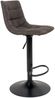 House Nordic Barstuhl, Mikrofaser, dunkelgrau, schwarze Beine, HN1229 - 2er set Bild 3